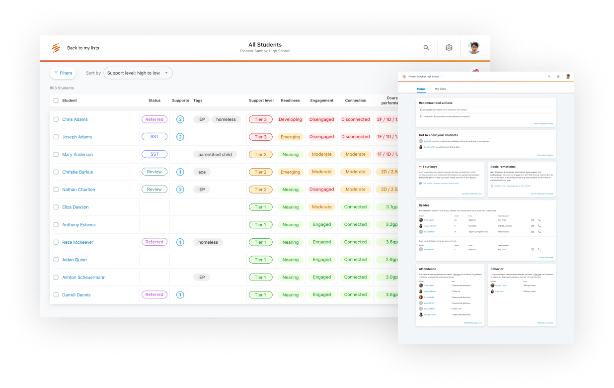 All Students application view