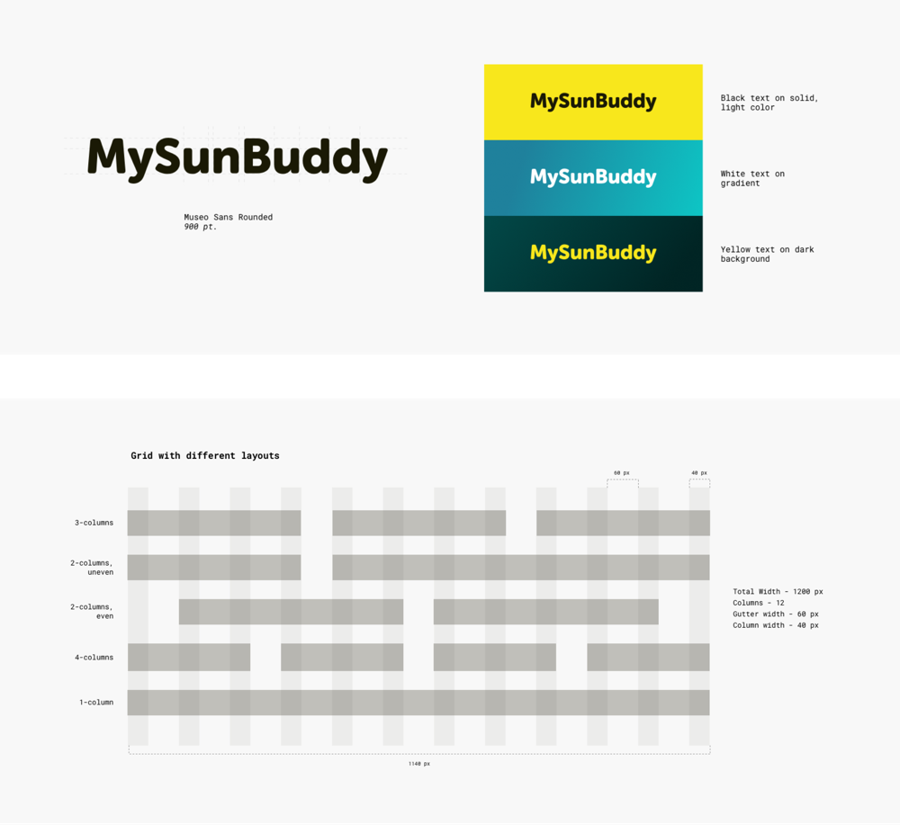 Logo and color palette samples